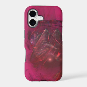 red stone crystal abstract art case