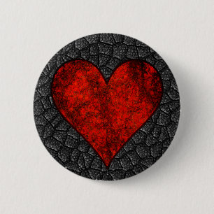 Red Stone Heart Button