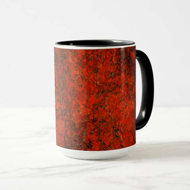 Red Stone Pattern Mug (Front Right)