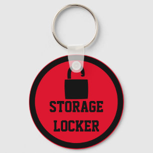 Red Storage Space Locker Key Ring