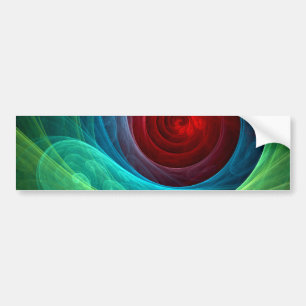 Red Storm Abstract Art Bumper Sticker
