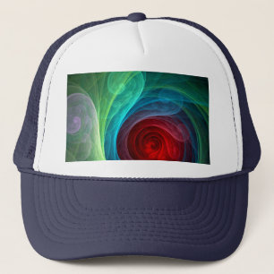 Red Storm Abstract Art Hat