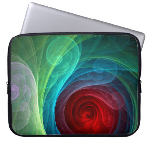 Red Storm Abstract Art Laptop Sleeve