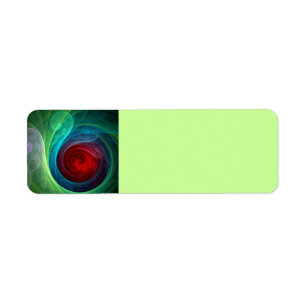 Red Storm Floral Modern Abstract Art Colour Patter