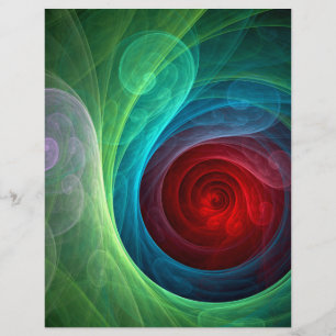 Red Storm Floral Modern Abstract Art Colour Patter