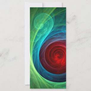 Red Storm Floral Modern Abstract Art Colour Patter