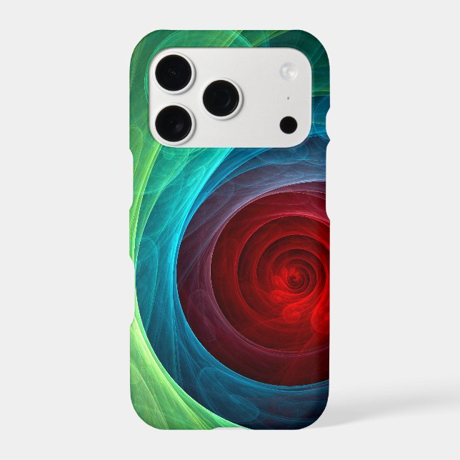 Red Storm Floral Modern Abstract Art Colour Patter (Back)