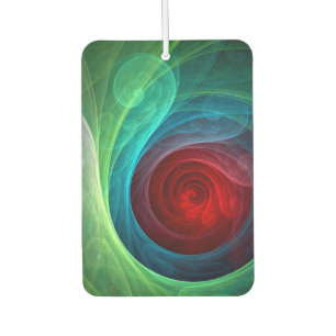 Red Storm Floral Modern Abstract Art Colour Patter Car Air Freshener