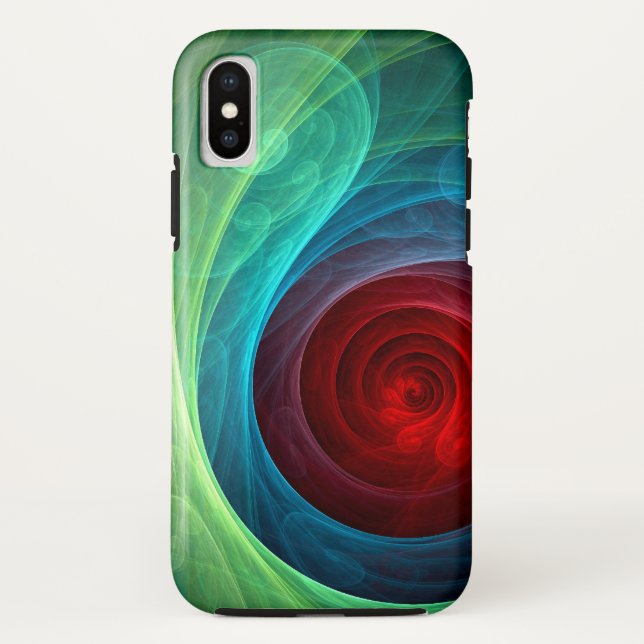 Red Storm Floral Modern Abstract Art Colour Patter Case-Mate iPhone Case (Back)