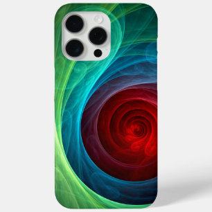 Red Storm Floral Modern Abstract Art Colour Patter iPhone 15 Pro Max Case