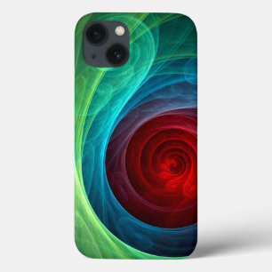 Red Storm Floral Modern Abstract Art Colour Patter iPhone 13 Case
