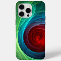 Red Storm Floral Modern Abstract Art Colour Patter