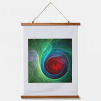 Red Storm Floral Modern Abstract Art Colour Patter