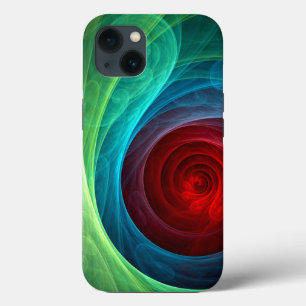 Red Storm Floral Modern Abstract Art Colour Patter iPhone 13 Case
