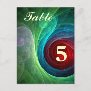 Red Storm Floral Modern Abstract Art Colour Patter Postcard