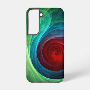 Red Storm Floral Modern Abstract Art Colour Patter Samsung Galaxy Case