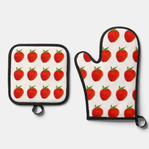 Red Strawberries 4Ann Oven Mitt & Pot Holder Set