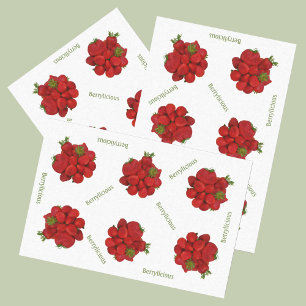Red Strawberries Berrylicious Tissue Paper