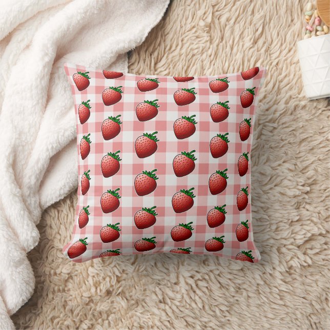 Red Strawberries  Cushion (Blanket)