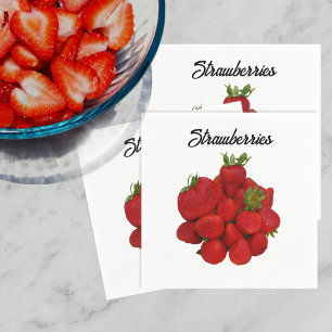 Red Strawberries Photographic Napkin