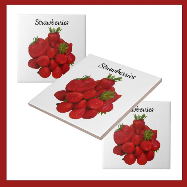 Red Strawberries Photographic  Tile (Creator Uploaded)