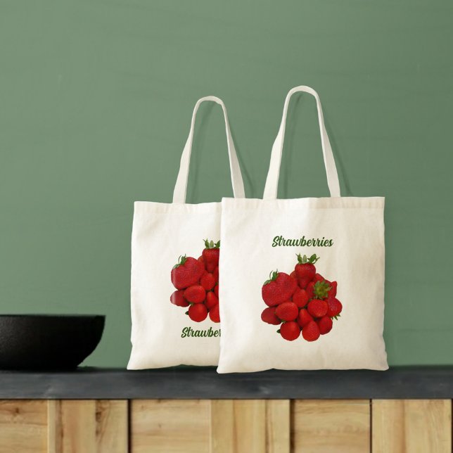 Red Strawberries Photographic  Tote Bag (Creator Uploaded)
