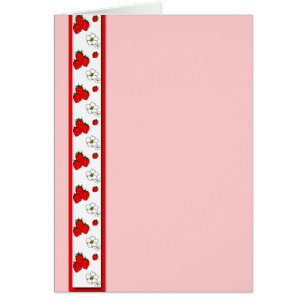 Red Strawberry Blank Art Card