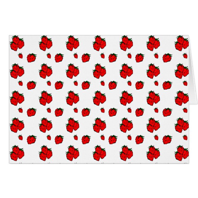 Red Strawberry Blank Art Card (Front Horizontal)