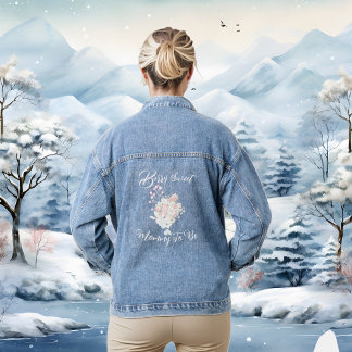 Red Strawberry Blue Berry Sweet Baby Shower Denim Jacket