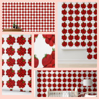 Red Strawberry Clusters Photographic White
