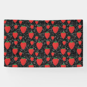 Red Strawberry Fruit Lovers Sweet Berries Elegant Banner