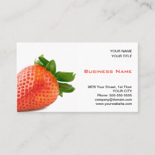 Red Strawberry Greengrocer Business Card