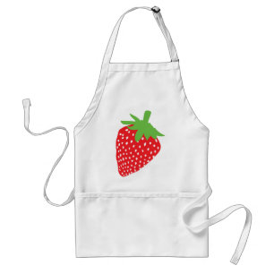 red strawberry icon standard apron