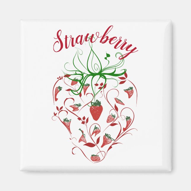 Red Strawberry Magnet (Front)