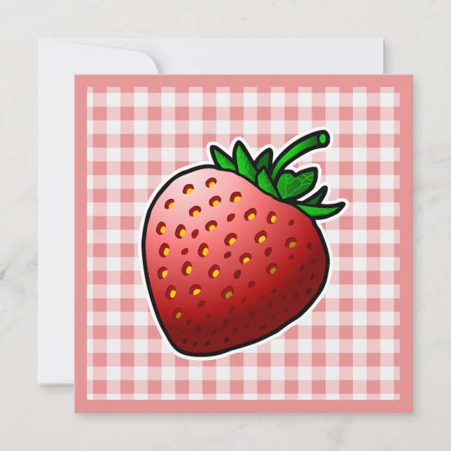 Red Strawberry Mothers Day Card (Front)