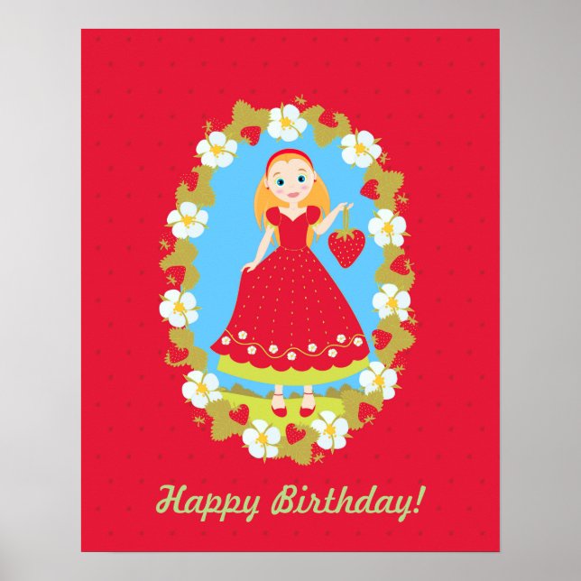 Red Strawberry Poster (Front)