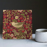 Red Strawberry Thief William Morris Backsplash Tile<br><div class="desc">William Morris Strawberry Thief Pattern Design. Add your label text! William Morris was an English textile designer, artist, writer, and socialist associated with the Pre-Raphaelite Brotherhood and British Arts and Crafts Movement. He founded a design firm in partnership with the artist Edward Burne-Jones, and the poet and artist Dante Gabriel...</div>