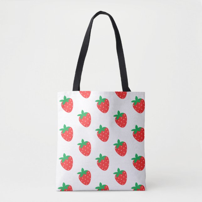 Red Strawberry Tote Bag (Front)