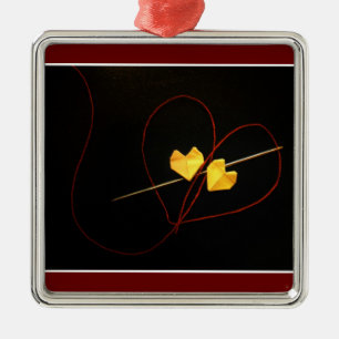 Red String of Fate Metal Tree Decoration