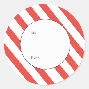Red Stripe Gift Tag