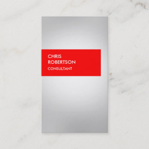 Red Stripe Grey Attractive Business Card