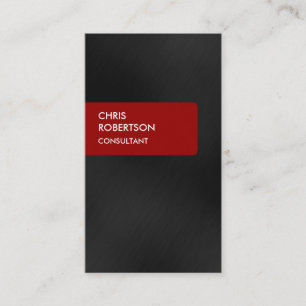 Red Stripe Grey Attractive Charming Business Card