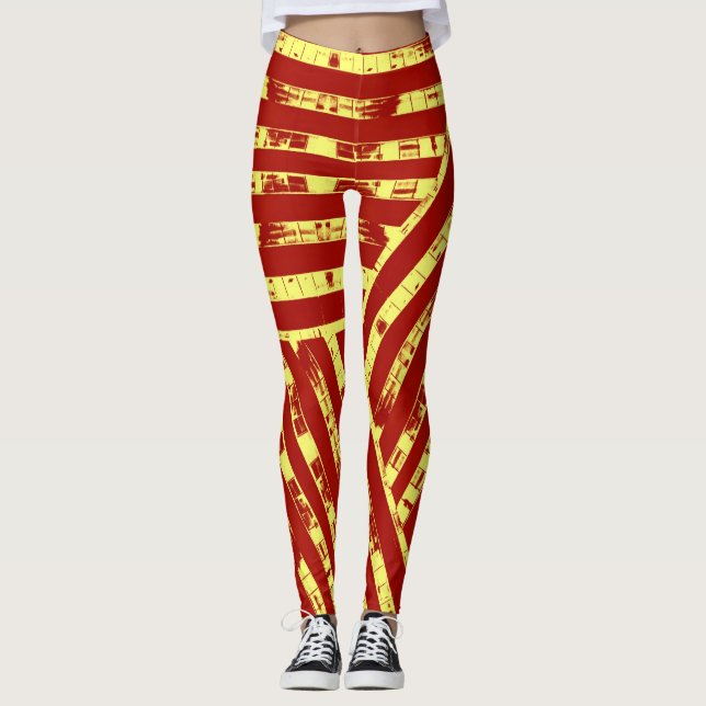 Red Stripe Leggings (Front)