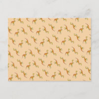 Red stripe yellow dinosaurs pattern