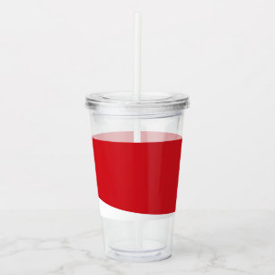 Red striped acrylic tumbler