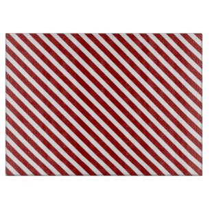 Red Striped Cutting Board