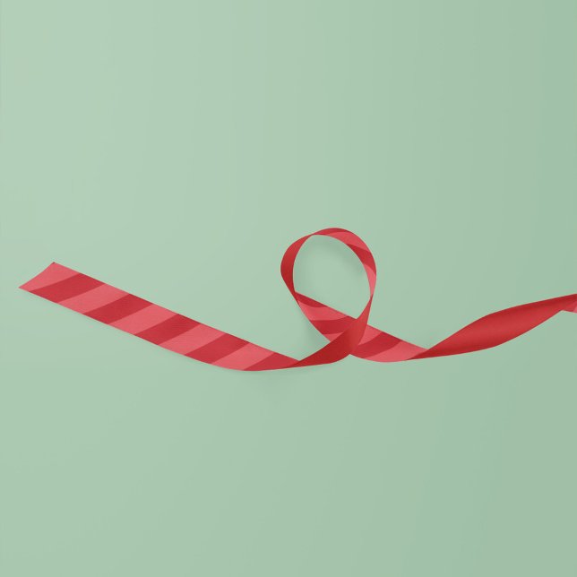 Red Striped Simple Holiday  Satin Ribbon (Simple festive red striped ribbon. Available in 3" and 1.5")