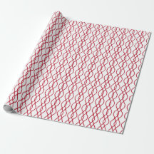 Red Striped Wrapping Paper, Christmas Gift Wrap