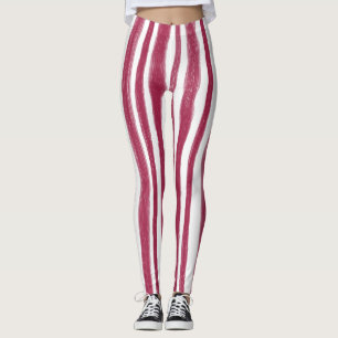 Red Stripes Bordeaux Leggings