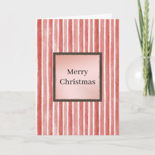 Red Stripes Christmas Card